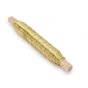 Drut Florystyczny na kołku - Złoty - 0.5mm