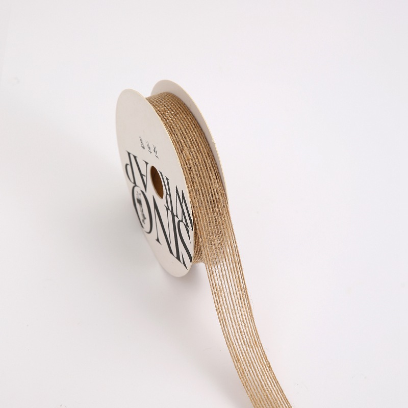 Wstążka jutowa – Naturalna – Rolka 2,5cm × 13,5m