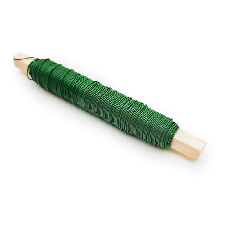 Drut Florystyczny na kołku - Zielony - 0.6mm