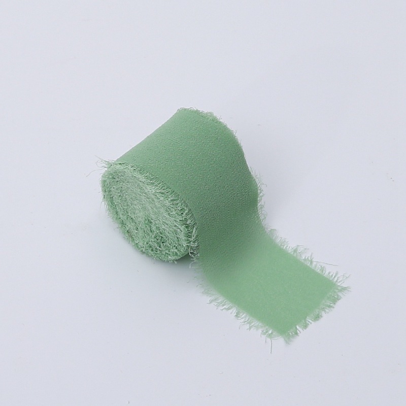 Wstążka florystyczna – Szyfon – Pastelowa Zieleń – Rolka 4cm x 4,5m