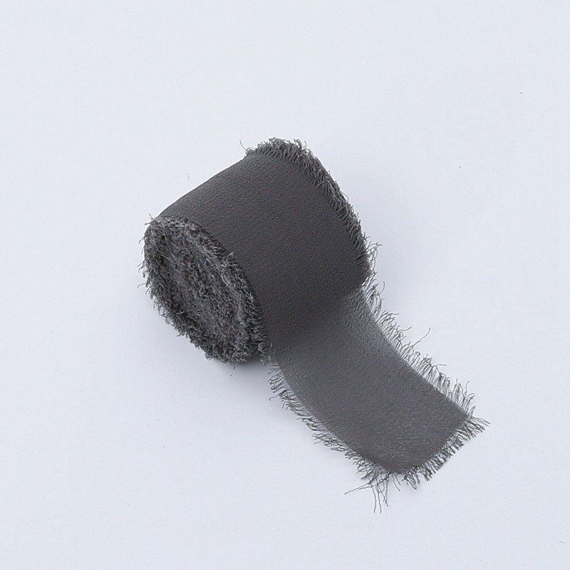 Wstążka florystyczna – Szyfon – Grafit – Rolka 4cm x 4,5m