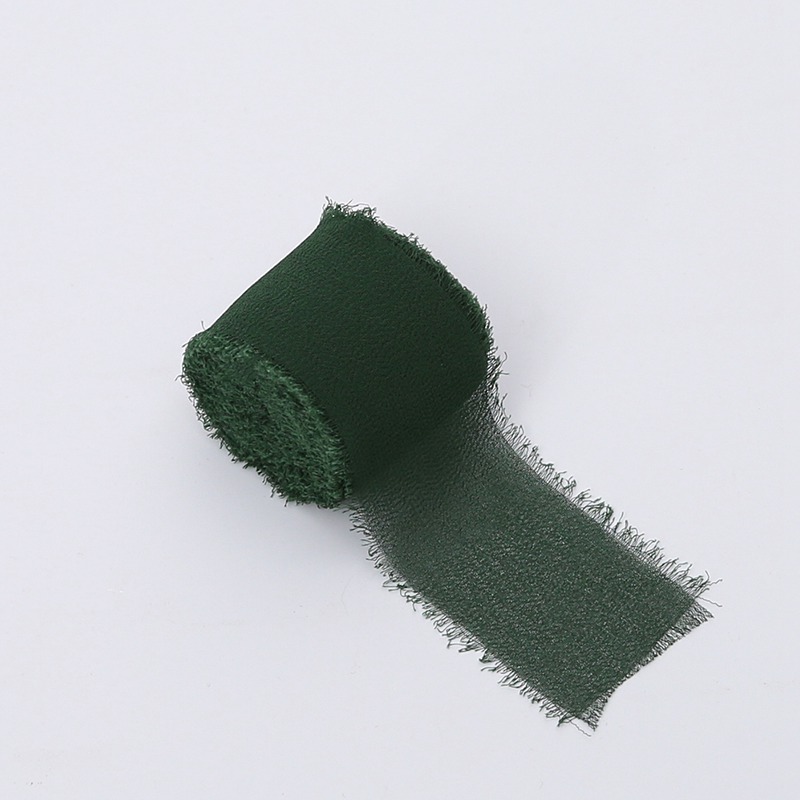 Wstążka florystyczna – Szyfon – Butelkowa Zieleń – Rolka 4cm x 4,5m