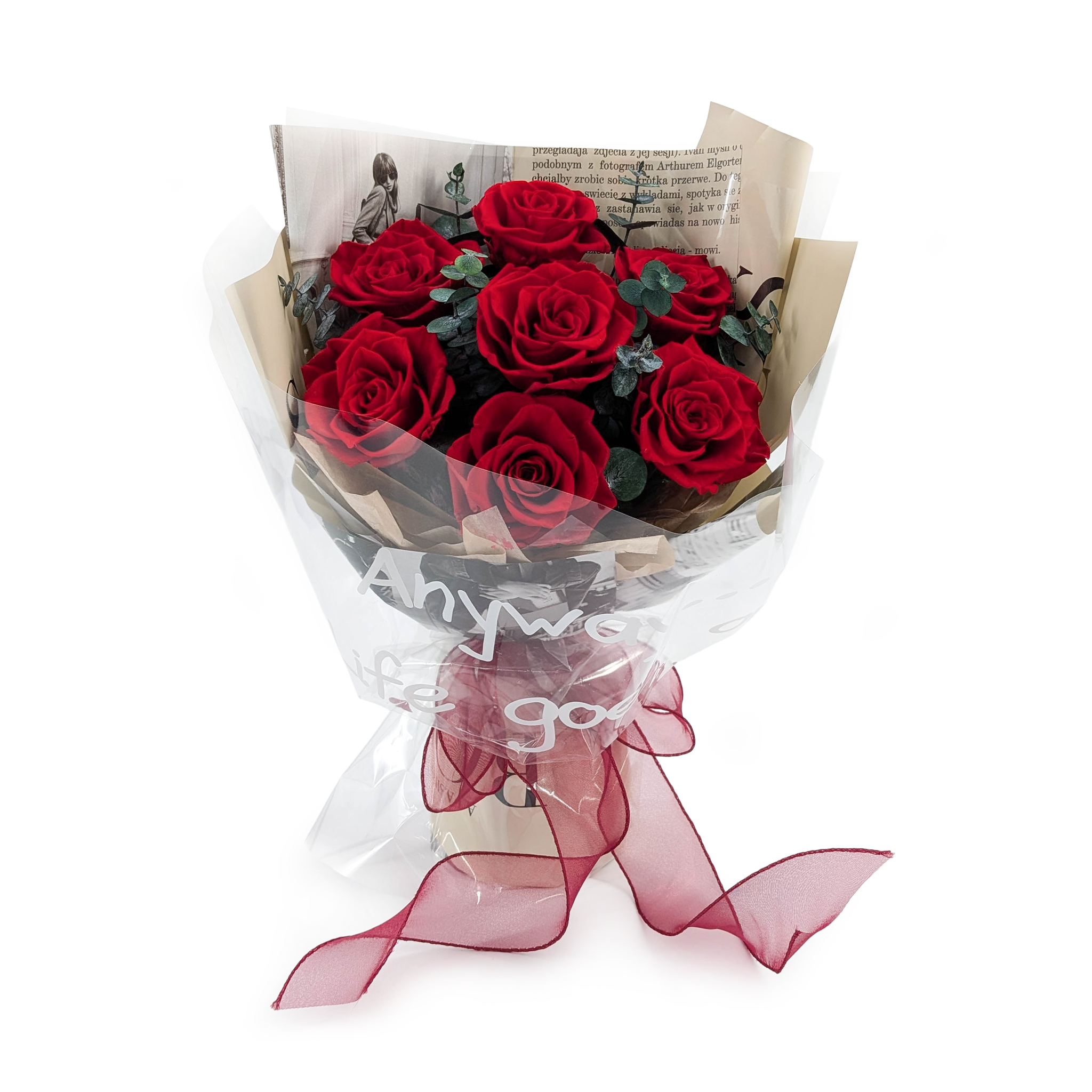 Bukiet Premium w pudełku - EVERGIVE – A Lasting Gesture – Ruby Timeless