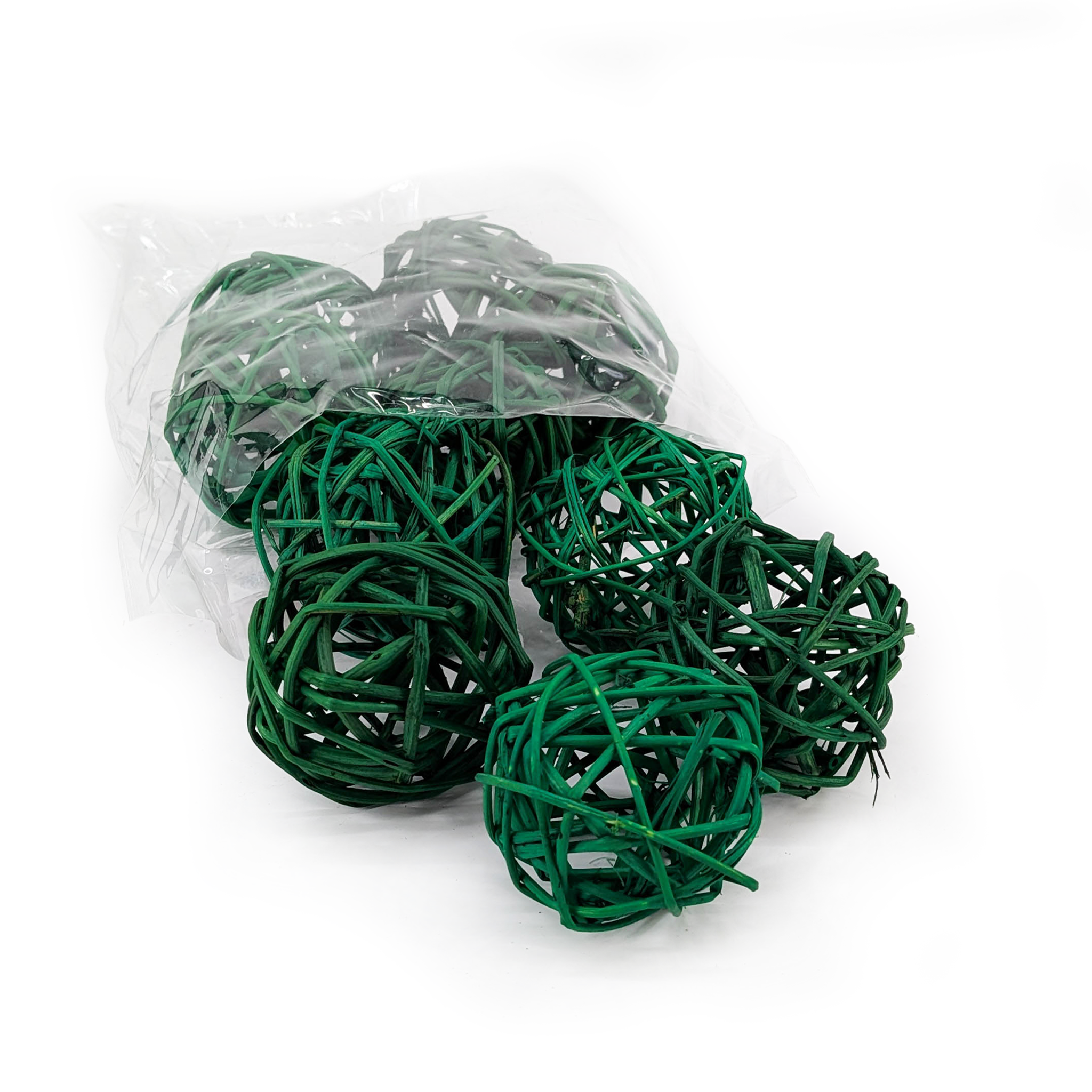 Lata Ball - Kule ratanowe 6cm  - Zielony i jasnozielony - 10szt