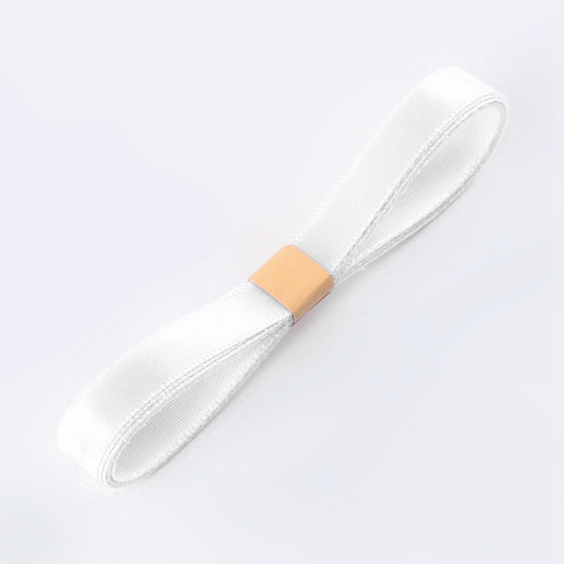 Wstążka florystyczna - Biały - Rolka 1cmx82m
