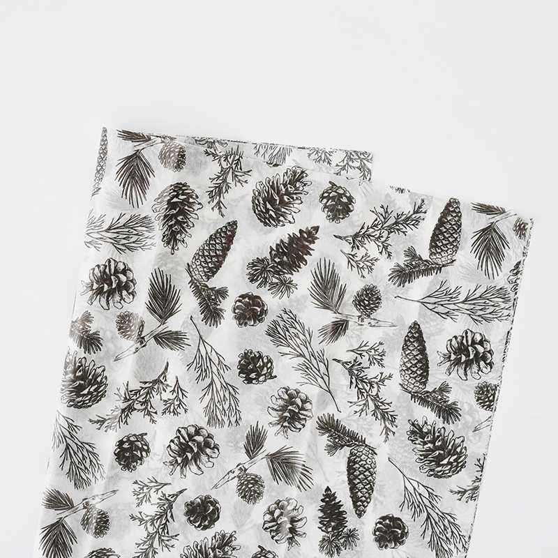 Papier florystyczny "Natural elements" - Szyszki - Arkusze 50x70 cm - 10szt