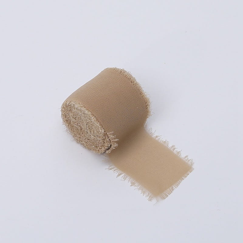 Wstążka florystyczna – Szyfon – Beżowy – Rolka 4cm x 4,5m