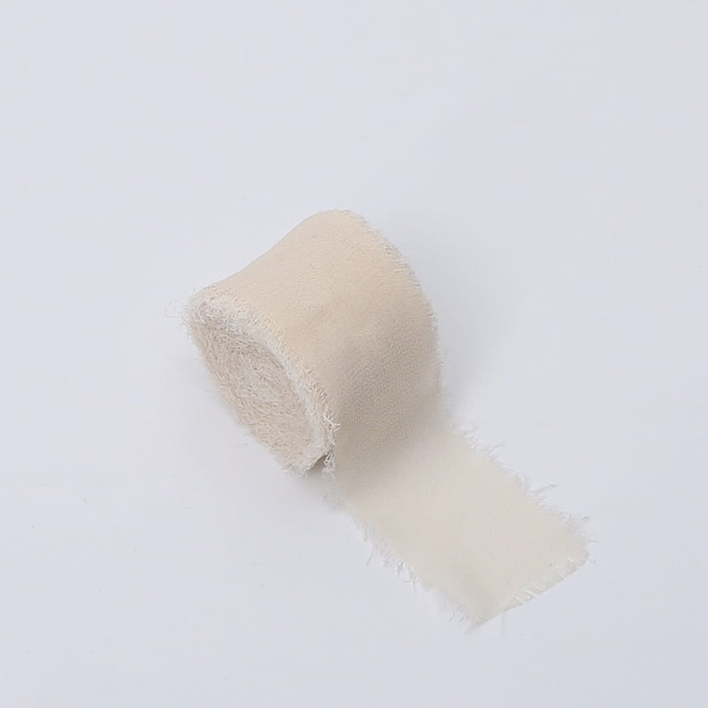Wstążka florystyczna – Szyfon – Kremowy – Rolka 4cm x 4,5m