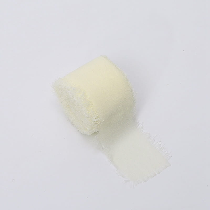 Wstążka florystyczna – Szyfon – Waniliowy – Rolka 4cm x 4,5m